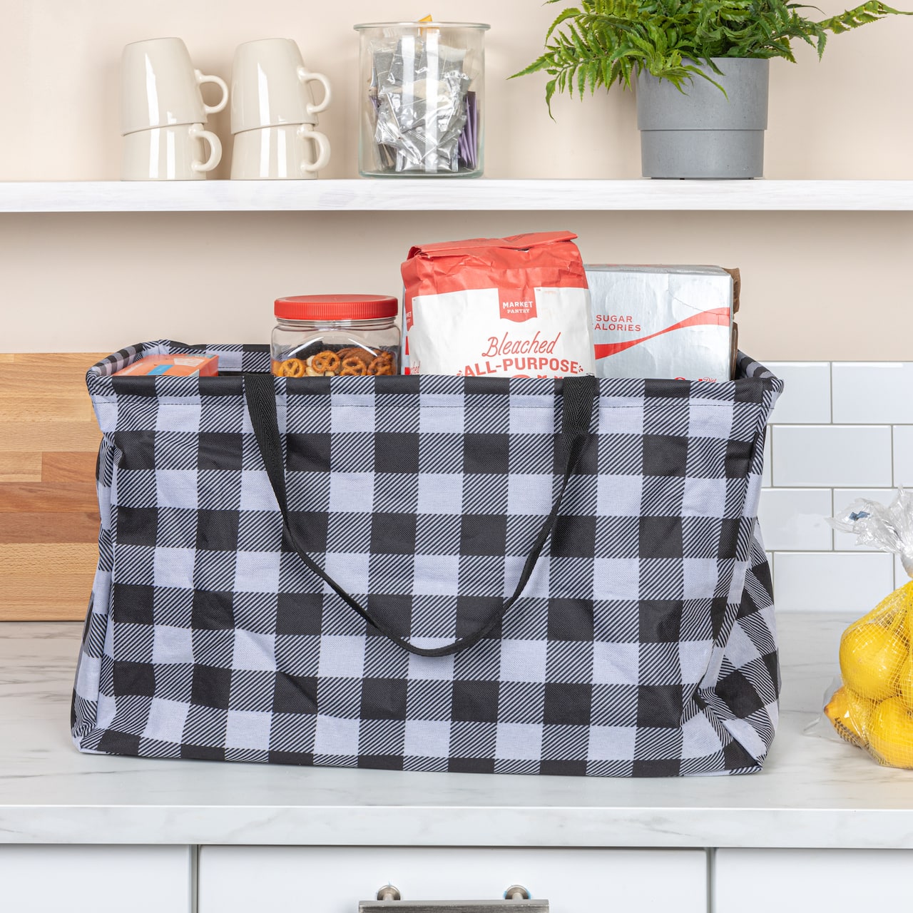 Household Essentials Krush® Black & White Canvas Utility Tote